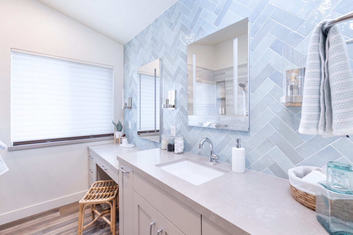 bathroom-design-blue-chevron-tiling-stockton-ca