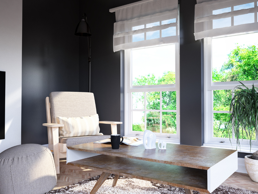 KTJ-designs-co-stockton-ca-2021-top-designs-white-transparent-roman-shades-sunroom-navy-walls.png