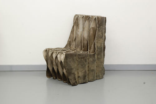 Relics Concrete Chair by Jakub Szczesny