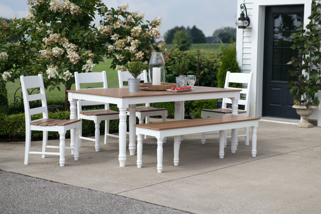 Dining Table Chairs Bench With Lantern Plants Behind Near Door Of Home How To Design An Amazing Outdoor Space