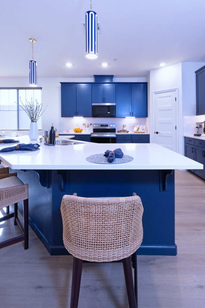 Kitchen Island Blue Pendants 95212 Interior Design Ho9a7707