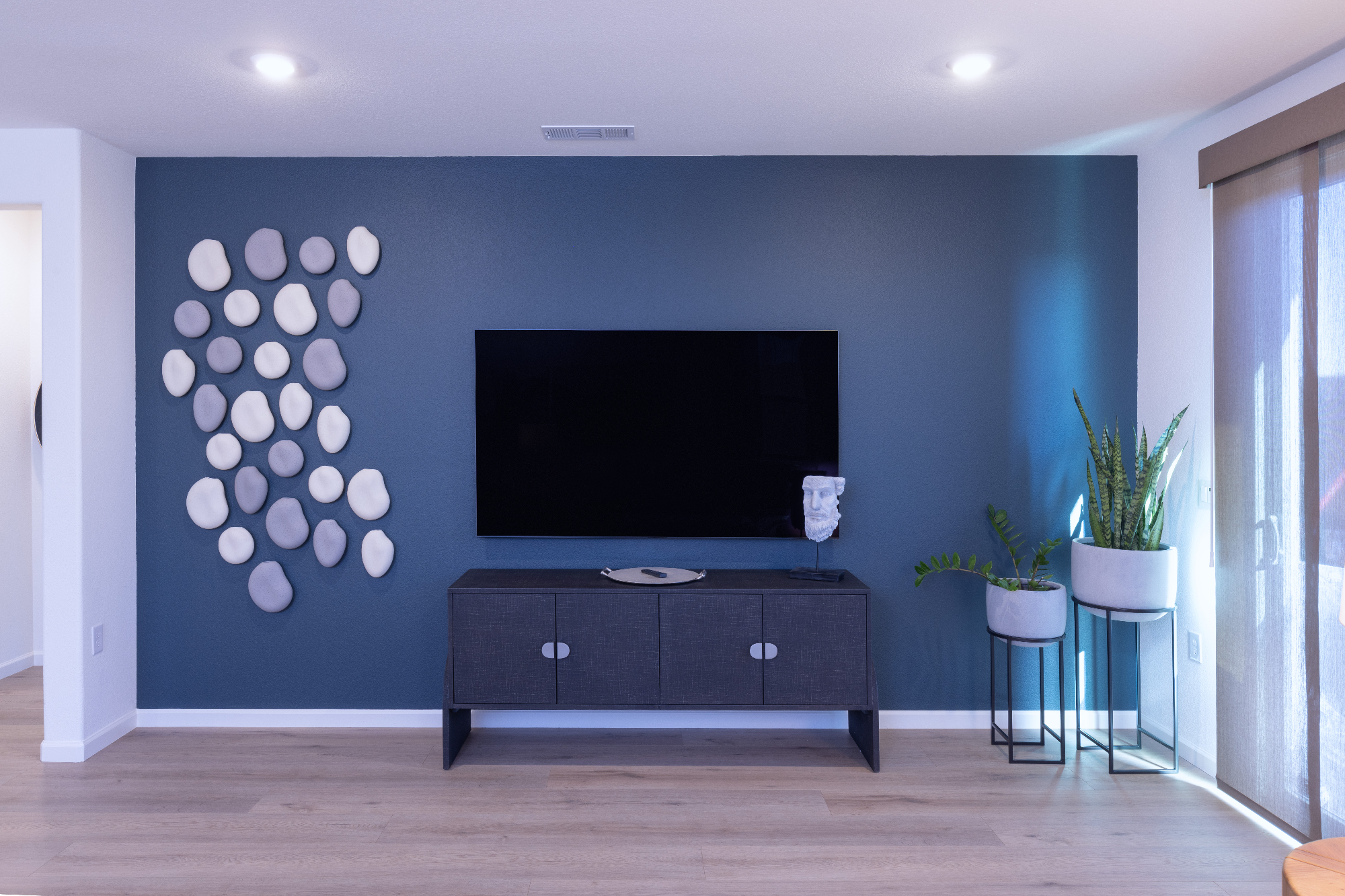 great-room-tv-wall-navy-wall-black-media-console-plant-stands-95212-interior-design_ho9a7834