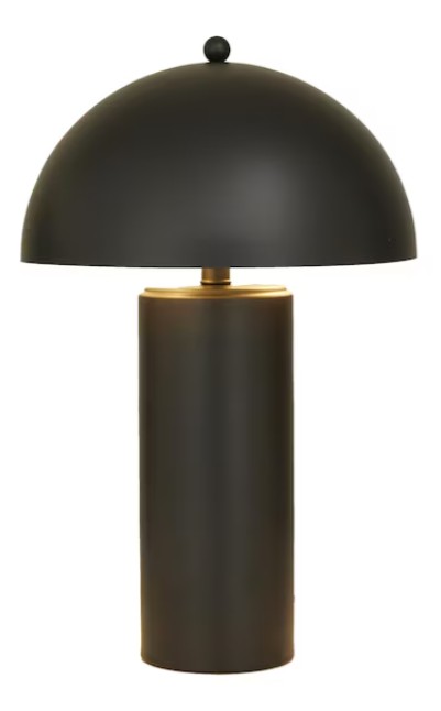 Grayson Lane Accent Lamp With Curved Black Metal Shade