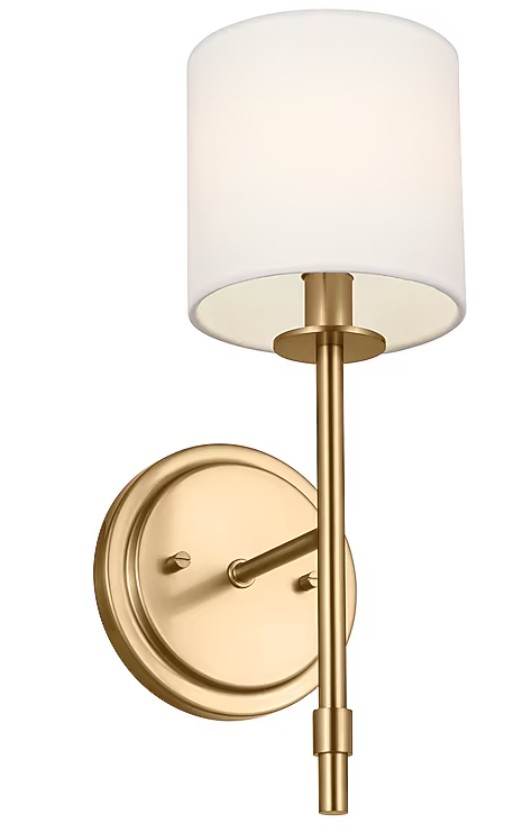 Kichler Ali 5.25 In W 1 Light Brushed Gold Wall Sconce