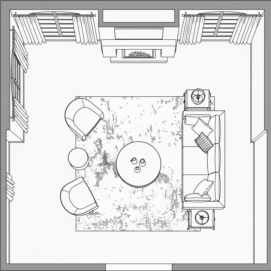 The Warm Sophisticate Living Room Furniture Layout Guide