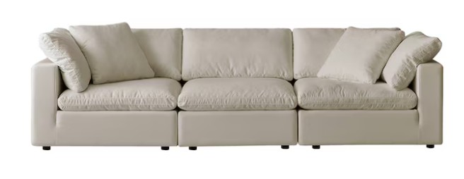 White Linen Sofa