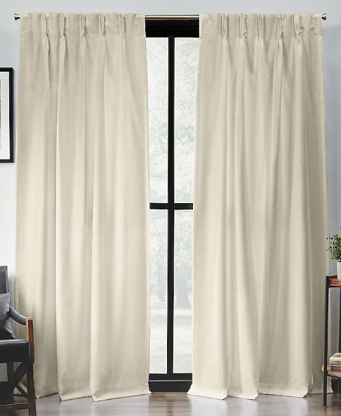 Drapery Exclusive Home Natural Light Flitering Pinch Pleat