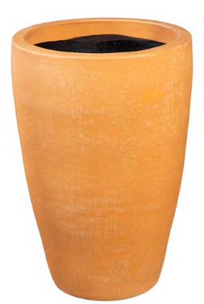 Large terracotta outdoor planter pot for patio plants