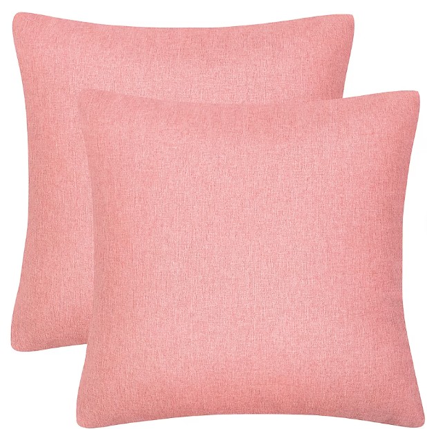 Soft pink waterproof outdoor patio throw pillows
