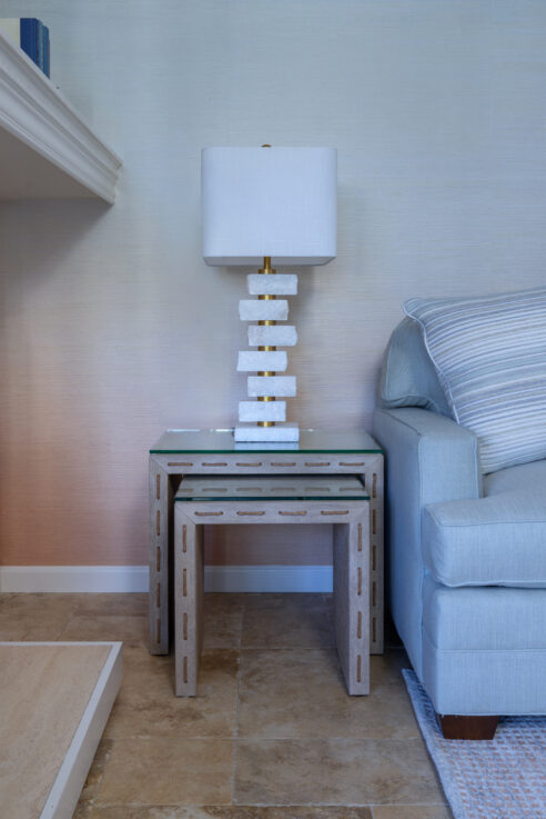 ktj-design-co-santa-cruz-tide-line-beach-condo-nesting-end-tables-marble-lamp-grass-cloth-mirage-wallpaper_ho9a6463